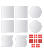vidaXL Glass Mirror Tile Set 8-Piece Transparent Rectangular Tiles - $106.33 CAD