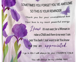 Mother&#39;s Day Gifts for Mom from Daughter Son, Dear Mom Blanket with Purp... - £32.16 GBP