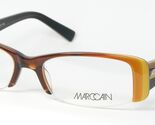 Marc Cain TRENDS &amp; MORE 8637 BG TRANSPARENT BROWN /MUSTARD EYEGLASSES 49... - $60.32