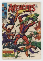 Avengers 55 Marvel 1968 VF 1st Ultron Black Panther Hawkeye Masters Of Evil - £157.78 GBP