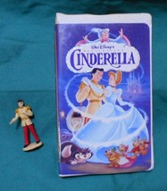 Lot: Cinderella Prince Charming Mc Donalds Happy Meal Toy PVC Figure +VH... - £30.59 GBP