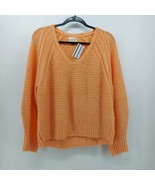 Universal Thread Goods Co. Casual Sweater Womens Orange Knit V-neck Long... - $11.03