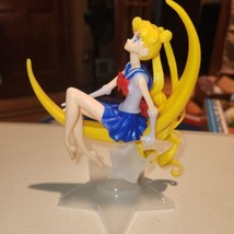 Anime Sailor Moon Tsukino Usagi Luna Sit On Moon Action Figure cake topper - $10.69