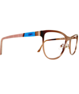 Candies CA0124 Eyeglasses Women Brown Cat-Eye Metal Frame 52-17-135 - £31.47 GBP