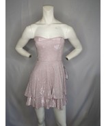 New B. Darlin Strapless Sweetheart-Neck Metallic Shine Double Hem Dress ... - $27.16 CAD