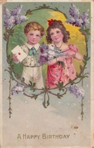 Happy Birthday Boy Girl Lilacs Lockwood MO Postcard C01 - £2.33 GBP