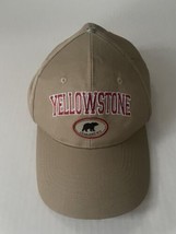Yellowstone Park Adjustable Strap Cap Hat Khaki Beige- Missing Top Button - £12.43 GBP