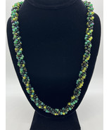 Variegated Green Kumihimo Necklace - $136.77 CAD