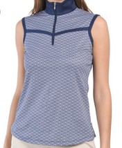 NWT Ladies Bermuda Sands Navy &amp; White Catalina Sleeveless Golf Shirt - M &amp; L - £31.96 GBP