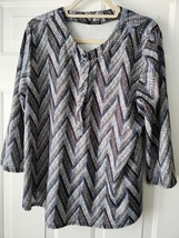 Storybuk womens blouse in multi colored size XL 3/4 length sleeve.  - $5.00