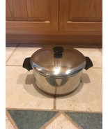 REVERE WARE  COPPER BOTTOM STOCK POT 4 1/2 QT ROME NY - $679.49 MXN