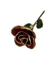 A Real Rose Dipped in Ruby Lacquered &amp; 24K Gold -Give a Gift that Lasts Forever! - $92.25