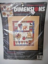 Dimensions Counted Cross Stitch &quot;Quilting Bee&quot; 3814 By Leslie Beck 1996 10x12&quot; - £20.45 GBP