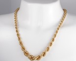 14K UnoAErre Gold Thick Graduated Rope Chain Necklace 17&quot; Long 18.5 Gram... - £1,491.82 GBP