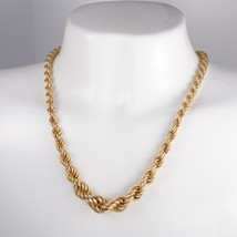 14K UnoAErre Gold Thick Graduated Rope Chain Necklace 17&quot; Long 18.5 Grams Italy - £1,513.97 GBP