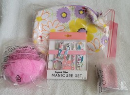 9 Pc Pink Beauty Bundle – Mani, Pedi &amp; Cosmetic Bags Bundle - £9.57 GBP