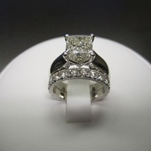 3Ct Princess Cut Moissanite Engagement Wedding Bridal Set Solid 10K Whit... - £560.82 GBP