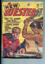 New WESTERN-JULY 1947-VIOLENT Pulp FICTION-VIOLENT COVER-poor/fr - £17.97 GBP