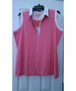 NWT - Ladies SPORT HALEY Dark Peach Sleeveless Golf Shirt  sizes M &amp; L  - $24.99