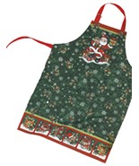 Kay Dee designs girlie apron red Christmas Santa H4341 green - $558.38 MXN