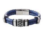 Stainless Steel Accessories Double-Layer Leather Bracelet 20.5CM - $16.83