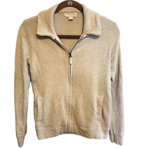 Small Barefoot Dreams CozyChic Lite Zip-Up Sweater Jacket Dune AS IS READ - £25.46 GBP