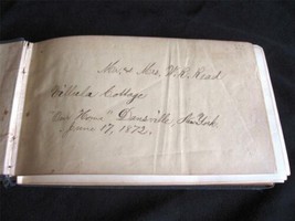 1872 Autograph Book Jackson Sanatorium Dansville OOAK 50 Signatures Castle Hill - £3,930.99 GBP