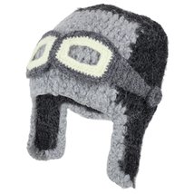 Trendy Apparel Shop Peruvian Handmade Detachable Goggle Aviator Beanie Helmet -  - £46.92 GBP