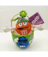 Galerie Blue M&amp;M Spring Garden Candy Dish Basket 2004 Orange M&amp;M Easter ... - £11.26 GBP