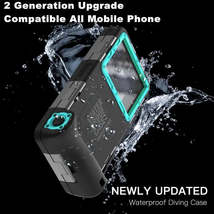 Universal Professional Waterproof Case V2 For iPhone 14 13 12 Pro Max Diving 15M - £24.26 GBP+