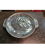 Pewter &amp; Chrome Double Swan Two Handle Serving Tray 12&quot; Wedding Marriage - $40.69 CAD