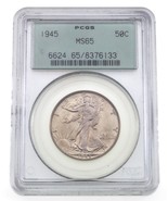1945 50C Walking Liberty Half Dollar Graded by PCGS as MS65 Old Label - $3,227.98 MXN