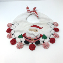 Baby Bib Holiday Festive Merry Christmas Santa Claus Candy Cane Swirls. - £10.12 GBP