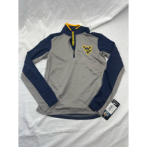 West Virginia Mountaineers Boys 1/4 Zip Top Blue Gold Long Sleeve M 10/12 New - £15.81 GBP