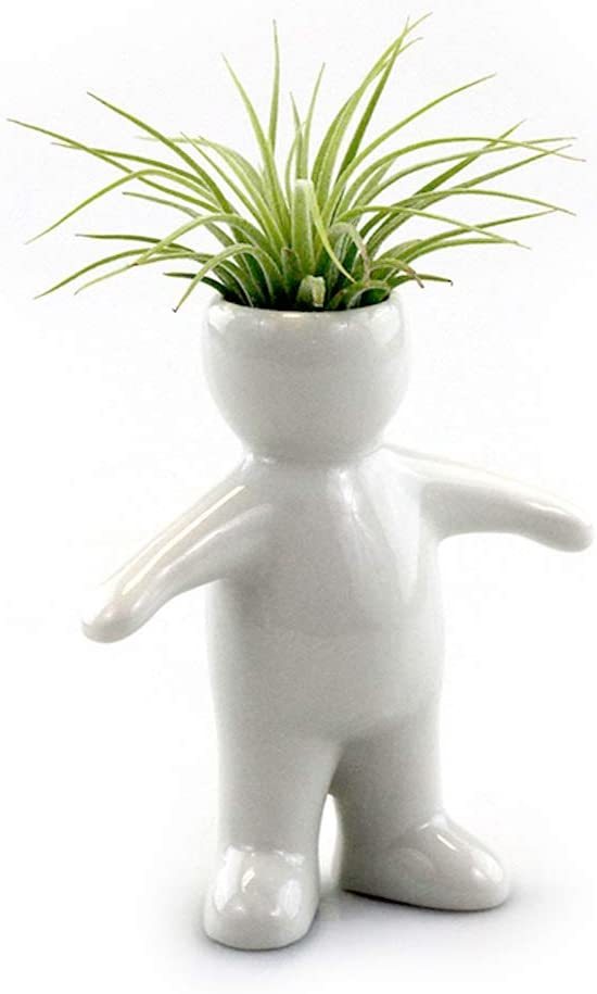 Primary image for Ceramic Air Head Family People Planters (Boy) Are Tabletop Plant Displays For