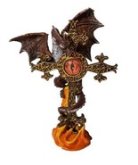 Dragon Wrapped around Cross with Dragon&#39;s Eye Figurine Statue 10&quot; - £22.73 GBP
