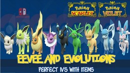 ✨SHINY EEVEE AND ITS EVOLUTION + FREE 6IVS SHINY MYSTERY EGG + ABILITY P... - £7.82 GBP