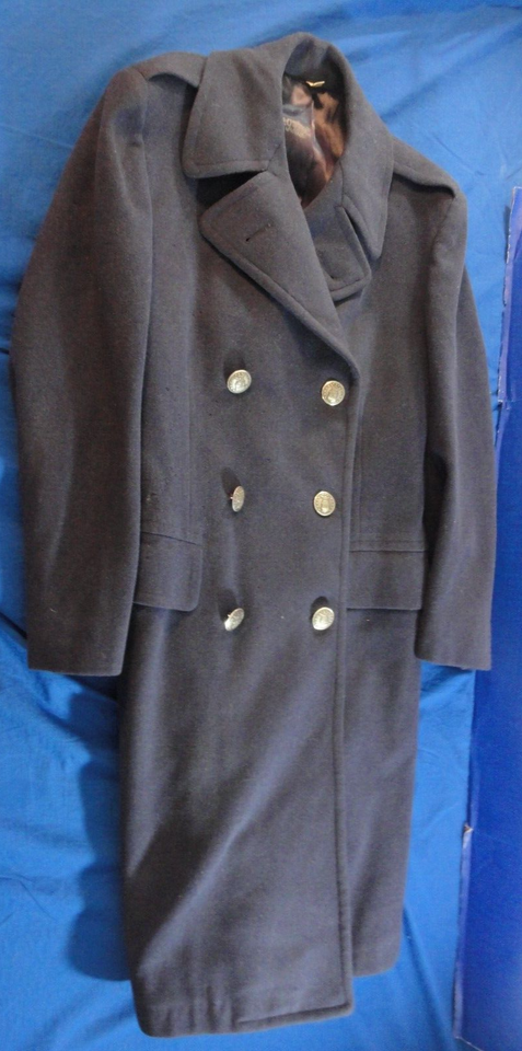 1974 USAF U.S. AIR FORCE MEN&#39;S ALL WEATHER OVER COAT TRENCH BLUE SHADE 1... - $71.27