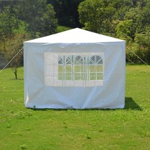 Panana Outdoor Pe Garden Gazebo 10&#39; X 10&#39; White Canopy Party Wedding, Wh... - £40.63 GBP