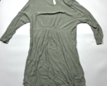 H&amp;M Mama Maternity Green 3/4 Sleeve Dress Elastic Waist Size XXL Stretch - £13.96 GBP