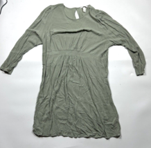 H&amp;M Mama Maternity Green 3/4 Sleeve Dress Elastic Waist Size XXL Stretch - £13.86 GBP