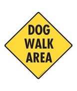 Dog Walk Area Aluminum Dog Sign - 6&quot; x 6&quot; - $181.06 MXN