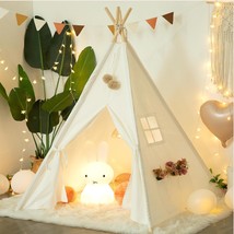 Teepee Tent For Kids-Portable Children Play Tent Indoor Outdoor (White) - £44.09 GBP