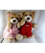 Vtg Front Street Bijou Enterprises 20&quot; Girl &amp; Boy Teddy Bears Happy Kids... - $67.90 CAD