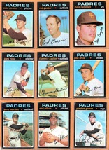 1971 Topps San Diego Padres Team Lot 18 diff Cito Gaston Earl Wilson - £13.23 GBP