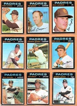 1971 Topps San Diego Padres Team Lot 18 diff Cito Gaston Earl Wilson - £12.76 GBP