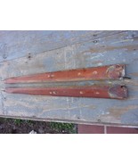Vintage pair solid Teak Spars brass hardware sailboat Mast 45&quot;aerodynami... - $4,181.89 MXN