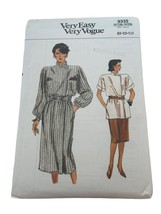 Vogue Sewing Pattern 9335 Shirt Skirt Dress Career Outfit Easy 8 10 12 UC 1980s - £7.84 GBP