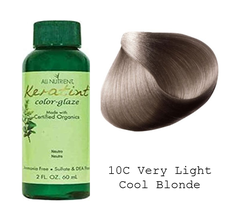 All-Nutrient Keratint Color-Glaze Hair Color - 10C Very Light Cool Blonde - £11.20 GBP