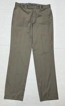 Ralph Lauren Mens Dress Pants Brown Stretch Straight Flat Front Trousers... - $569.23 MXN